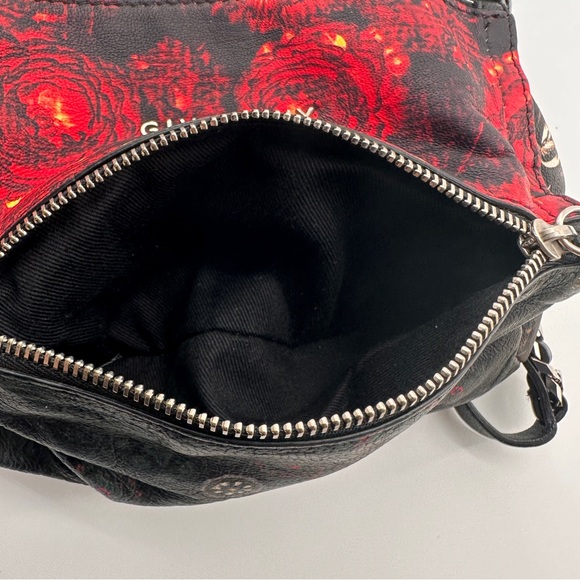 GIVENCHY 
Rubber Effect Calfskin Floral Print Pandora Wristlet Black Multicolor - Picture 6 of 16